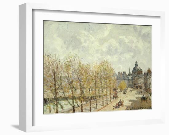 The Malaquais Quay in the Morning, Sunny Weather, 1903-Camille Pissarro-Framed Giclee Print