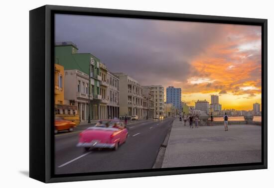 The Malecon, Havana, Cuba, West Indies, Caribbean, Central America-Alan Copson-Framed Premier Image Canvas