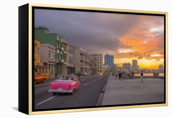 The Malecon, Havana, Cuba, West Indies, Caribbean, Central America-Alan Copson-Framed Premier Image Canvas