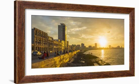 The Malecon, Havana, Cuba, West Indies, Caribbean, Central America-Alan Copson-Framed Premium Photographic Print