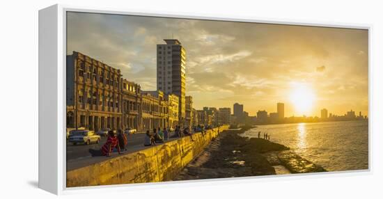The Malecon, Havana, Cuba, West Indies, Caribbean, Central America-Alan Copson-Framed Premier Image Canvas