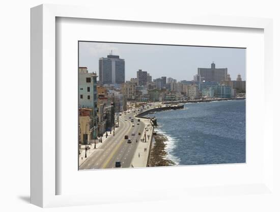 The Malecon, Havana, Cuba, West Indies, Caribbean, Central America-Angelo Cavalli-Framed Photographic Print