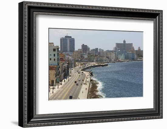 The Malecon, Havana, Cuba, West Indies, Caribbean, Central America-Angelo Cavalli-Framed Photographic Print