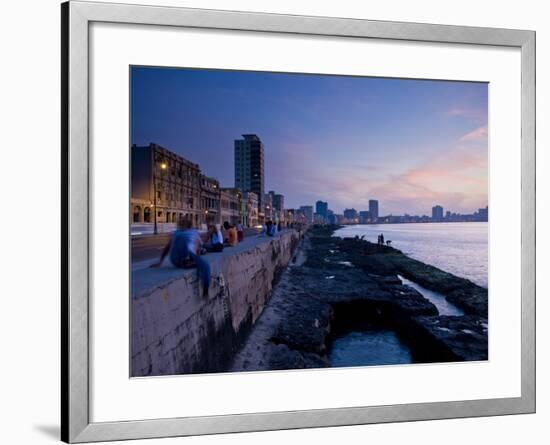 The Malecon, Havana, Cuba, West Indies, Central America-Ben Pipe-Framed Photographic Print