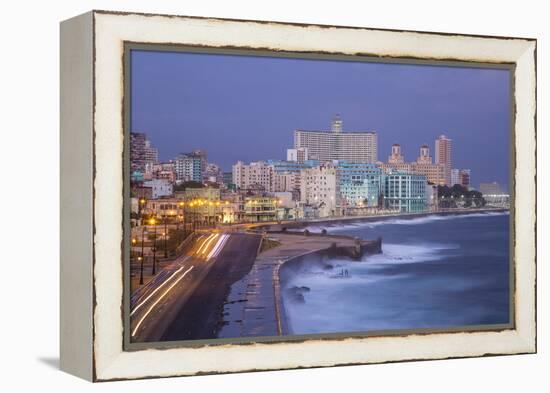 The Malecon Looking Towards Vedado, Havana, Cuba-Jon Arnold-Framed Premier Image Canvas