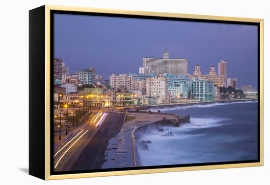 The Malecon Looking Towards Vedado, Havana, Cuba-Jon Arnold-Framed Premier Image Canvas