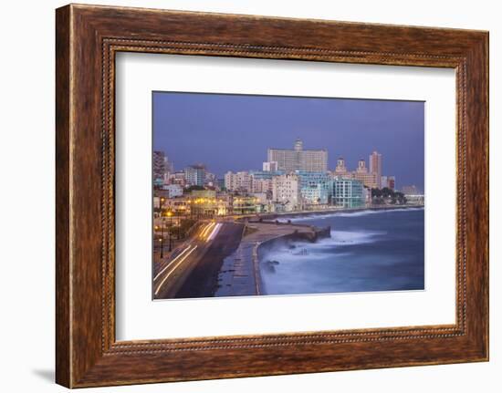 The Malecon Looking Towards Vedado, Havana, Cuba-Jon Arnold-Framed Photographic Print