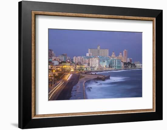 The Malecon Looking Towards Vedado, Havana, Cuba-Jon Arnold-Framed Photographic Print