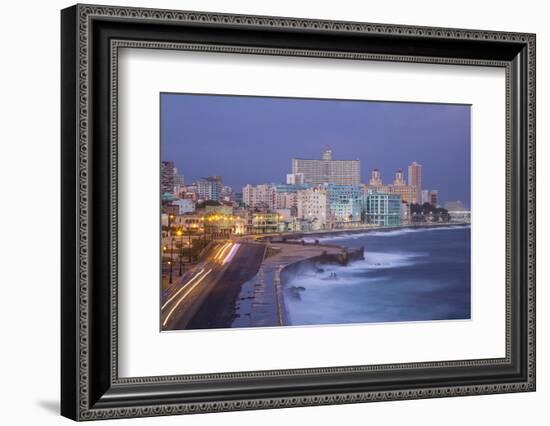 The Malecon Looking Towards Vedado, Havana, Cuba-Jon Arnold-Framed Photographic Print