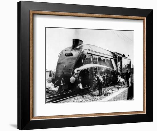 The Mallard Steam Train, World Record Holder for Steam Locomotives of 126 MPH in 1938-null-Framed Photographic Print