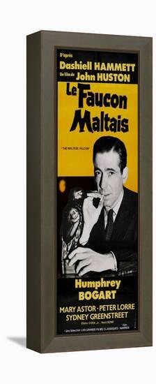 The Maltese Falcon, French Movie Poster, 1941-null-Framed Stretched Canvas