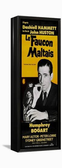 The Maltese Falcon, French Movie Poster, 1941-null-Framed Stretched Canvas