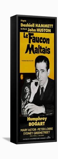 The Maltese Falcon, French Movie Poster, 1941-null-Framed Stretched Canvas