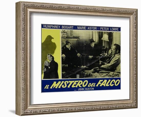 The Maltese Falcon, Italian Movie Poster, 1941-null-Framed Art Print