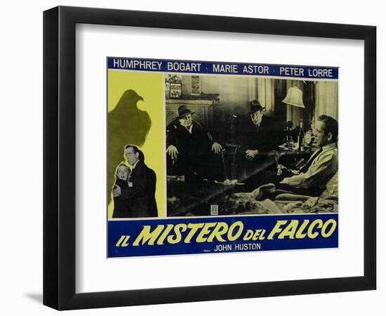 The Maltese Falcon, Italian Movie Poster, 1941-null-Framed Art Print