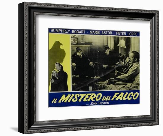The Maltese Falcon, Italian Movie Poster, 1941-null-Framed Art Print
