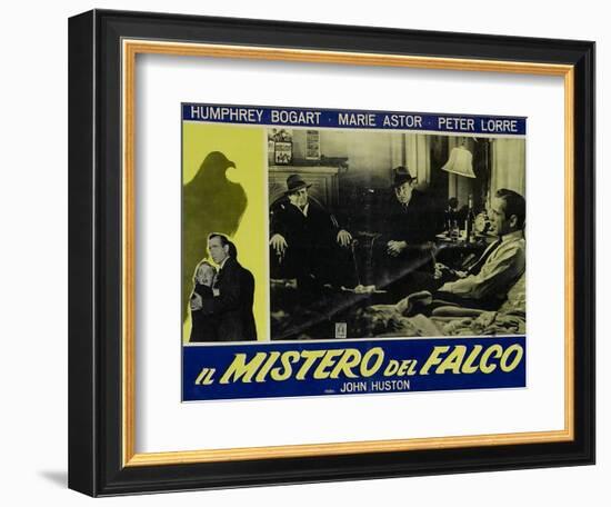 The Maltese Falcon, Italian Movie Poster, 1941-null-Framed Art Print