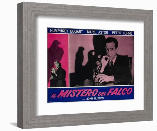 The Maltese Falcon, Italian Movie Poster, 1941-null-Framed Premium Giclee Print