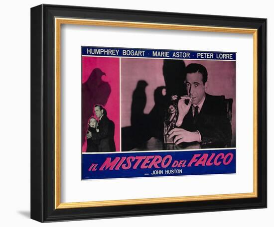 The Maltese Falcon, Italian Movie Poster, 1941-null-Framed Premium Giclee Print