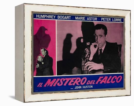 The Maltese Falcon, Italian Movie Poster, 1941-null-Framed Stretched Canvas