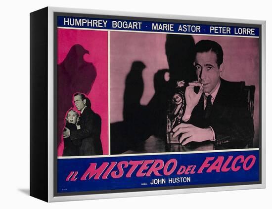 The Maltese Falcon, Italian Movie Poster, 1941-null-Framed Stretched Canvas