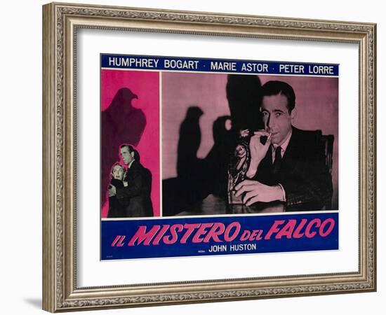 The Maltese Falcon, Italian Movie Poster, 1941-null-Framed Art Print