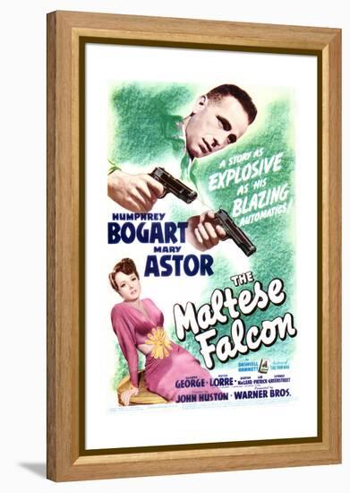 The Maltese Falcon - Movie Poster Reproduction-null-Framed Stretched Canvas