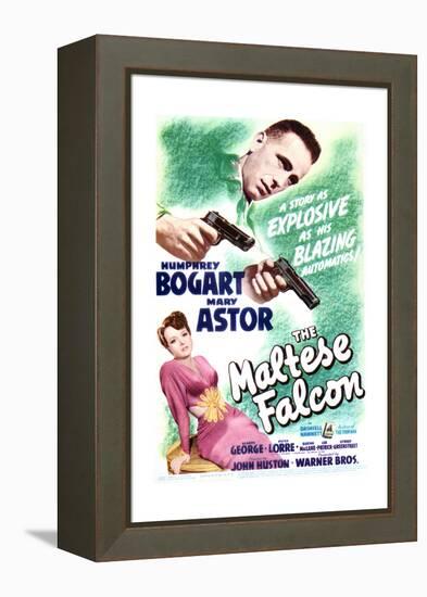 The Maltese Falcon - Movie Poster Reproduction-null-Framed Stretched Canvas