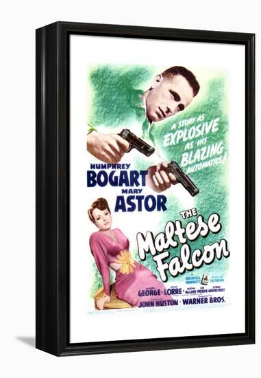 The Maltese Falcon - Movie Poster Reproduction-null-Framed Stretched Canvas