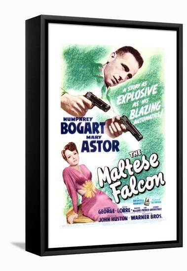 The Maltese Falcon - Movie Poster Reproduction-null-Framed Stretched Canvas