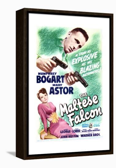 The Maltese Falcon - Movie Poster Reproduction-null-Framed Stretched Canvas