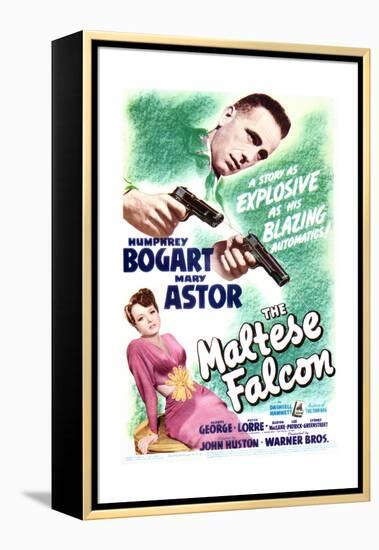 The Maltese Falcon - Movie Poster Reproduction-null-Framed Stretched Canvas