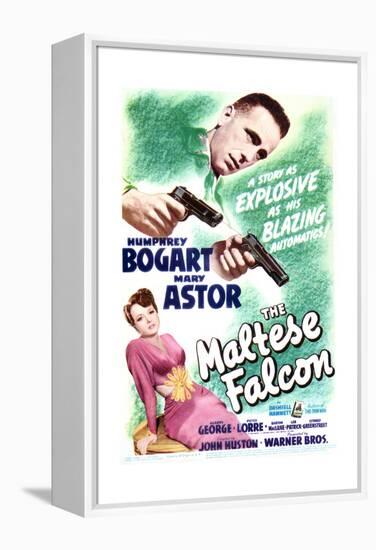 The Maltese Falcon - Movie Poster Reproduction-null-Framed Stretched Canvas