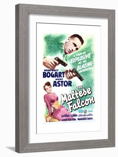 The Maltese Falcon - Movie Poster Reproduction-null-Framed Premium Giclee Print