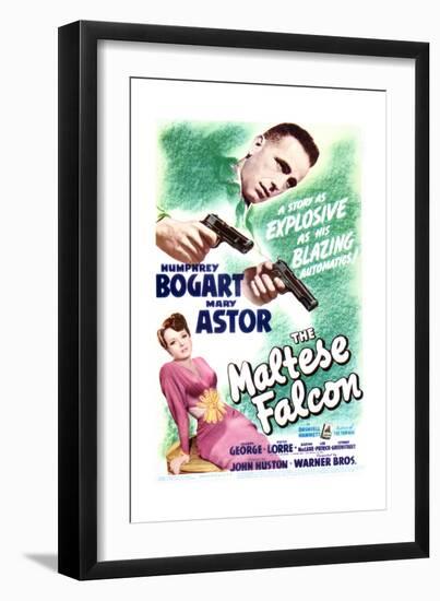 The Maltese Falcon - Movie Poster Reproduction-null-Framed Premium Giclee Print