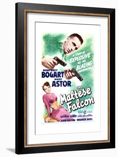 The Maltese Falcon - Movie Poster Reproduction-null-Framed Premium Giclee Print