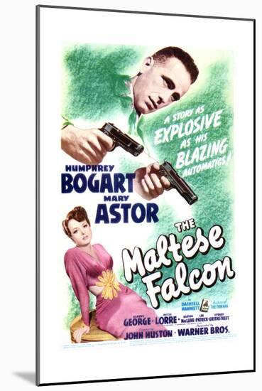 The Maltese Falcon - Movie Poster Reproduction-null-Mounted Premium Giclee Print