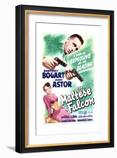 The Maltese Falcon - Movie Poster Reproduction-null-Framed Premium Giclee Print