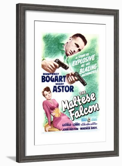 The Maltese Falcon - Movie Poster Reproduction-null-Framed Art Print