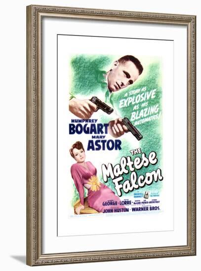 The Maltese Falcon - Movie Poster Reproduction-null-Framed Art Print