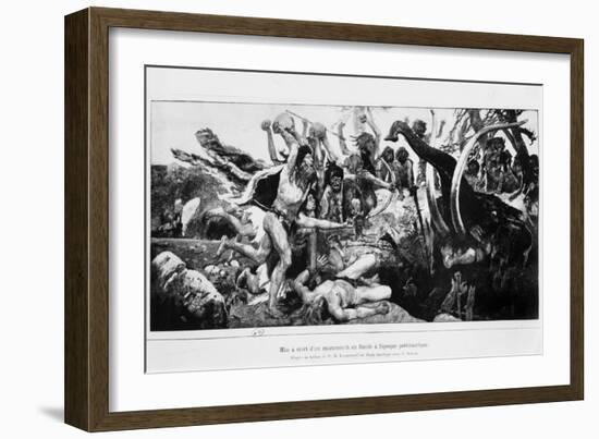 The Mammoth Hunt, circa 1900-Victor Mikhailovich Vasnetsov-Framed Giclee Print