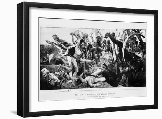 The Mammoth Hunt, circa 1900-Victor Mikhailovich Vasnetsov-Framed Giclee Print