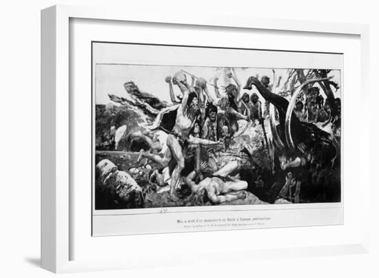The Mammoth Hunt, circa 1900-Victor Mikhailovich Vasnetsov-Framed Giclee Print