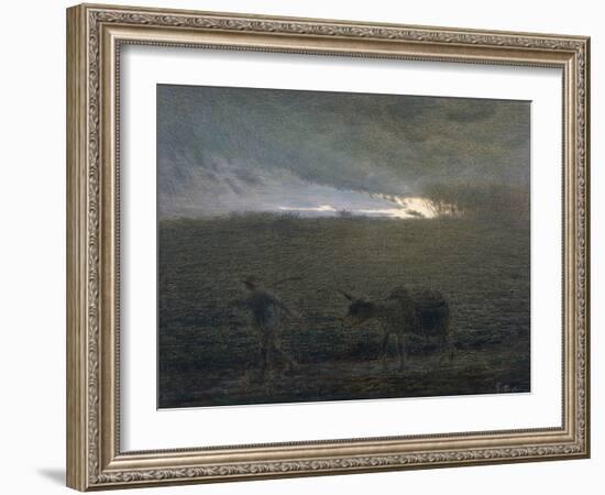 The Man and the Donkey-Jean-François Millet-Framed Giclee Print