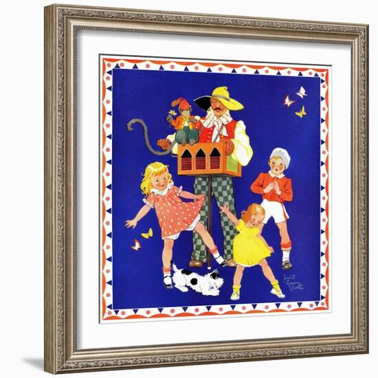 The Man and the Monkey - Child Life-Janet Laura Scott-Framed Giclee Print