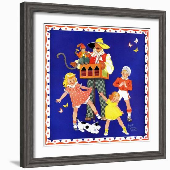 The Man and the Monkey - Child Life-Janet Laura Scott-Framed Giclee Print