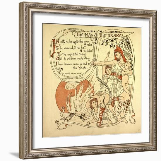 The Man and the Snake-null-Framed Giclee Print