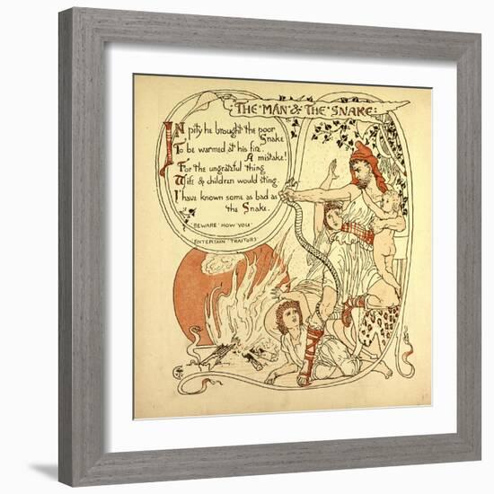The Man and the Snake-null-Framed Giclee Print