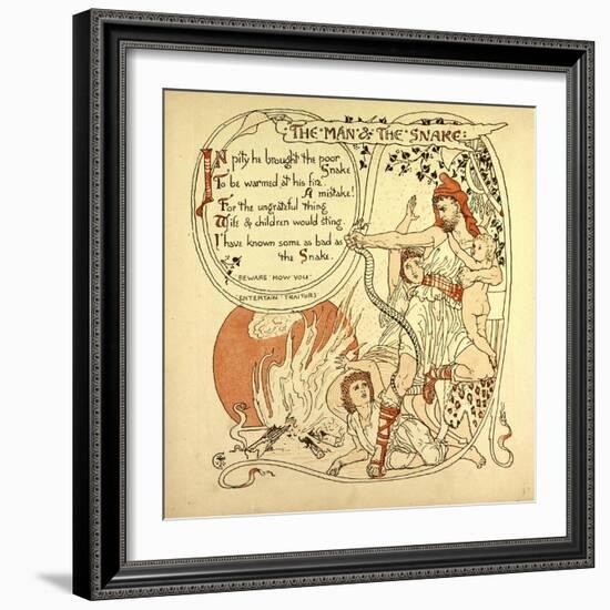 The Man and the Snake-null-Framed Giclee Print