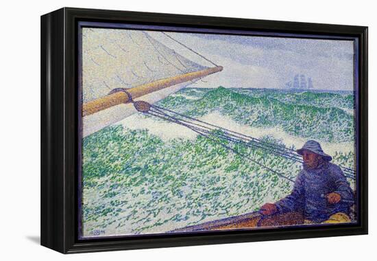 The Man at the Helm, 1892 (Oil on Canvas)-Theo Van Rysselberghe-Framed Premier Image Canvas